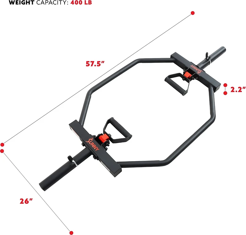 Sunny Health & Fitness Olympic Barbell Hex Bar