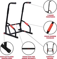 Sunny Health &  Fitness Multifunction Dip Station Strength Bar
