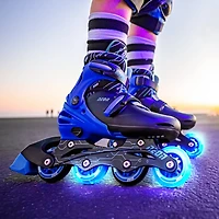 Yvolution Boys' Neon LED Adjustable In-Line Skates