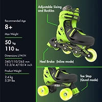 Yvolution Boys' Neon Combo Adjustable Skates