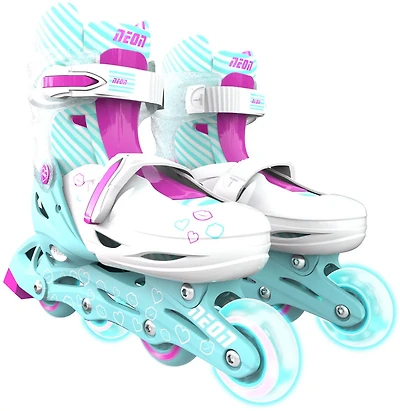 Yvolution Girls' Neon LED Adjustable In-Line Skates