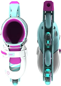 Yvolution Girls' Neon LED Adjustable In-Line Skates