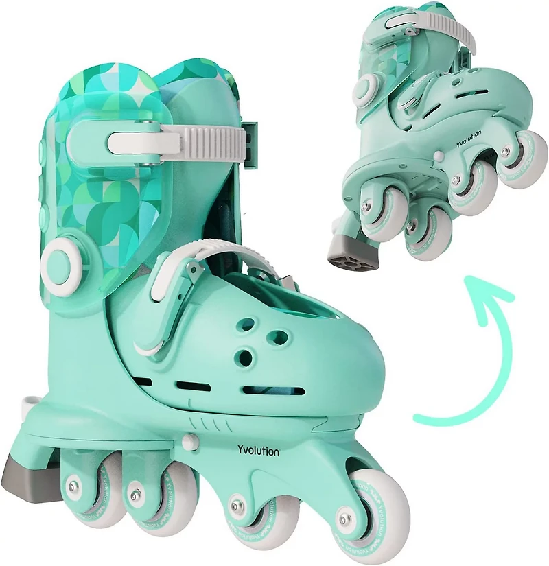 Yvolution Girls' Twista 2-in 1 Adjustable Inline Skates