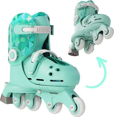 Yvolution Girls' Twista 2-in 1 Adjustable Inline Skates