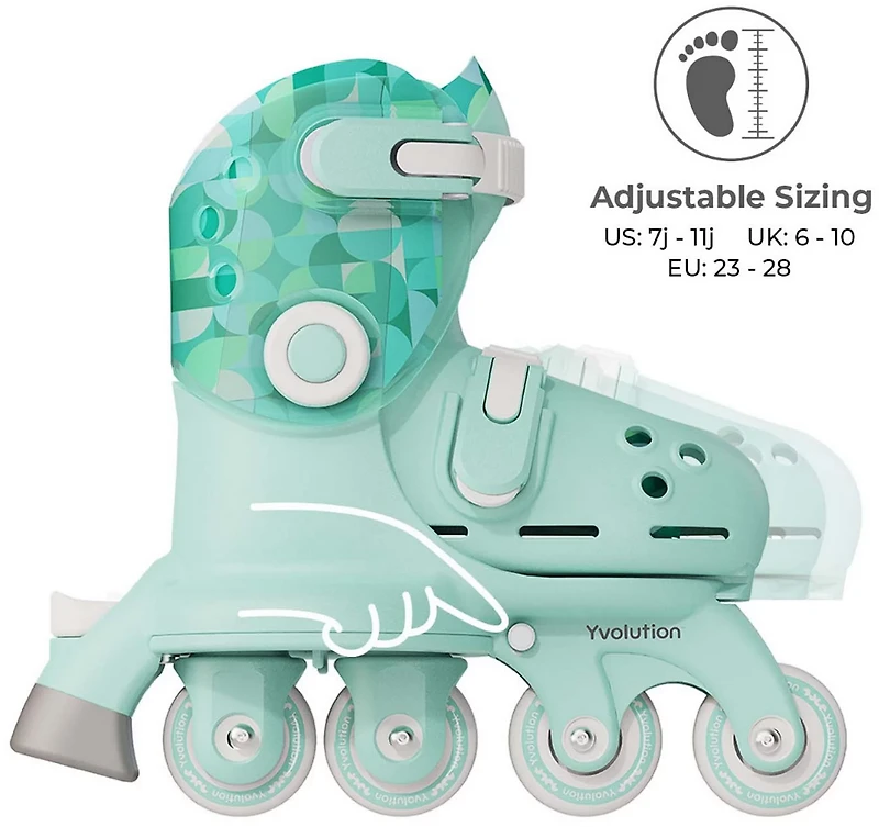 Yvolution Girls' Twista 2-in 1 Adjustable Inline Skates