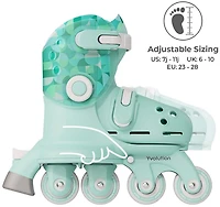 Yvolution Girls' Twista 2-in 1 Adjustable Inline Skates