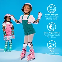 Yvolution Girls' Twista 2-in 1 Adjustable Inline Skates
