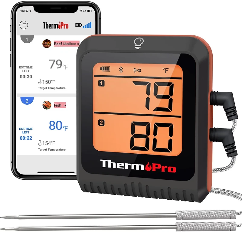 ThermoPro Smart Bluetooth Meat Thermometer w/ Dual Probe