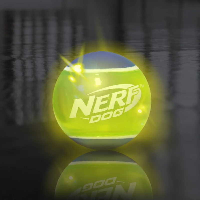NERF TPR LED 2.5 in Dog Tennis Balls 2-Pack