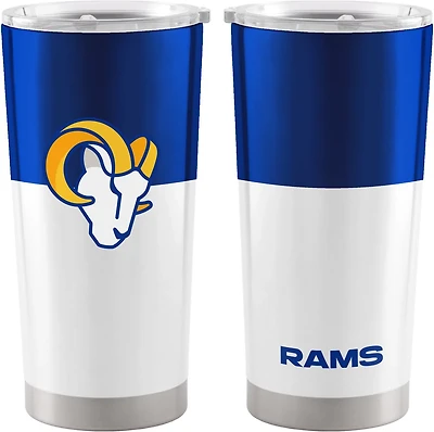 Logo Brands Los Angeles Rams 20 oz Colorblock Stainless Tumbler