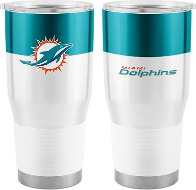 Logo Brands Miami Dolphins 30 oz Colorblock Stainless Tumbler
