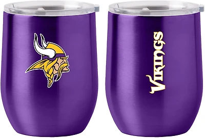 Logo Brands Minnesota Vikings 16 oz Gameday Stainless Curved Beverage Tumbler