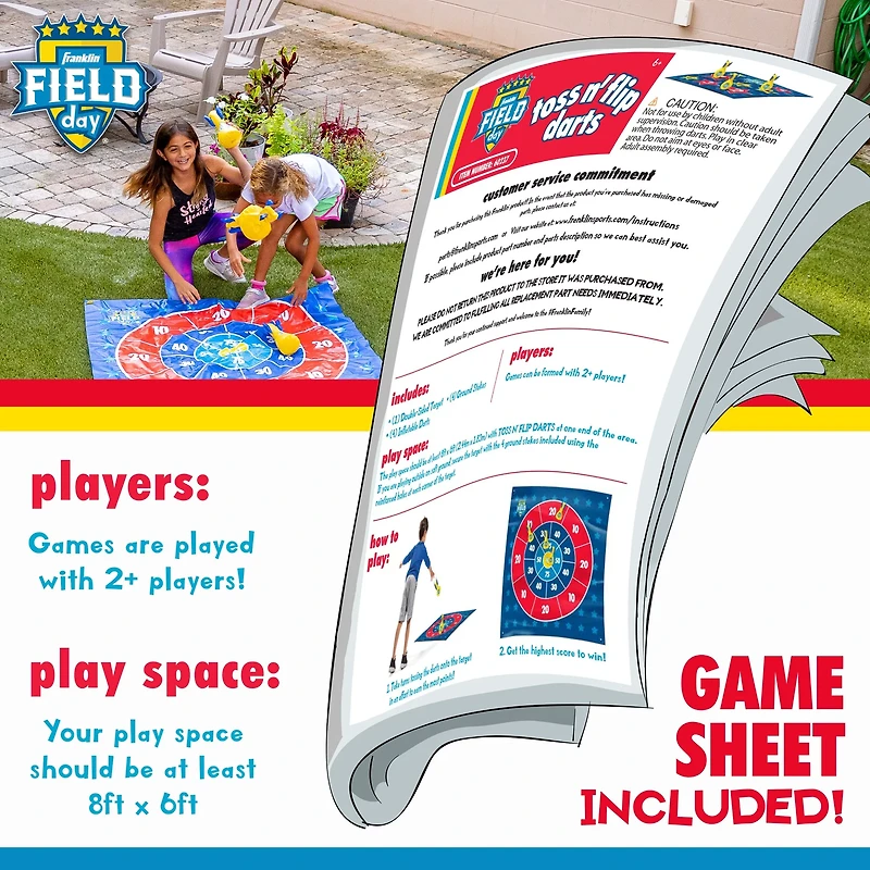 Franklin Kids' Toss N' Flip Darts Game