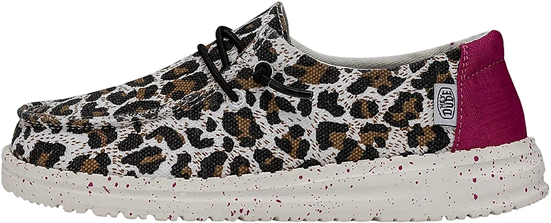HEYDUDE Kids' Wendy Cat Cheetah Slip-On Shoes