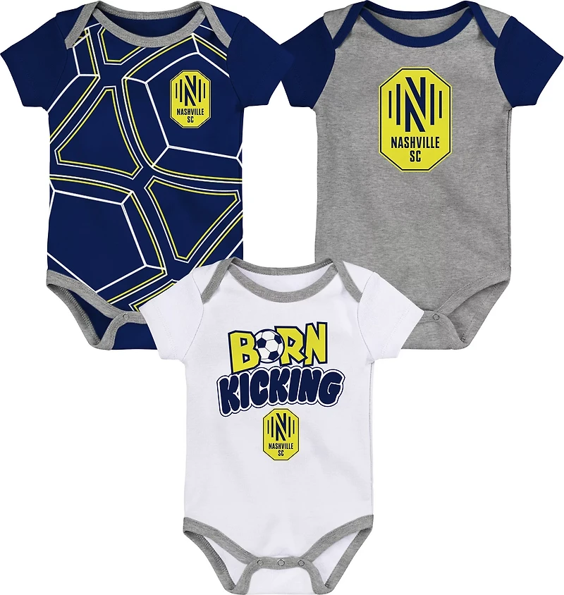 Outerstuff Infant Nashville SC Best Winger Creeper 3-Pack