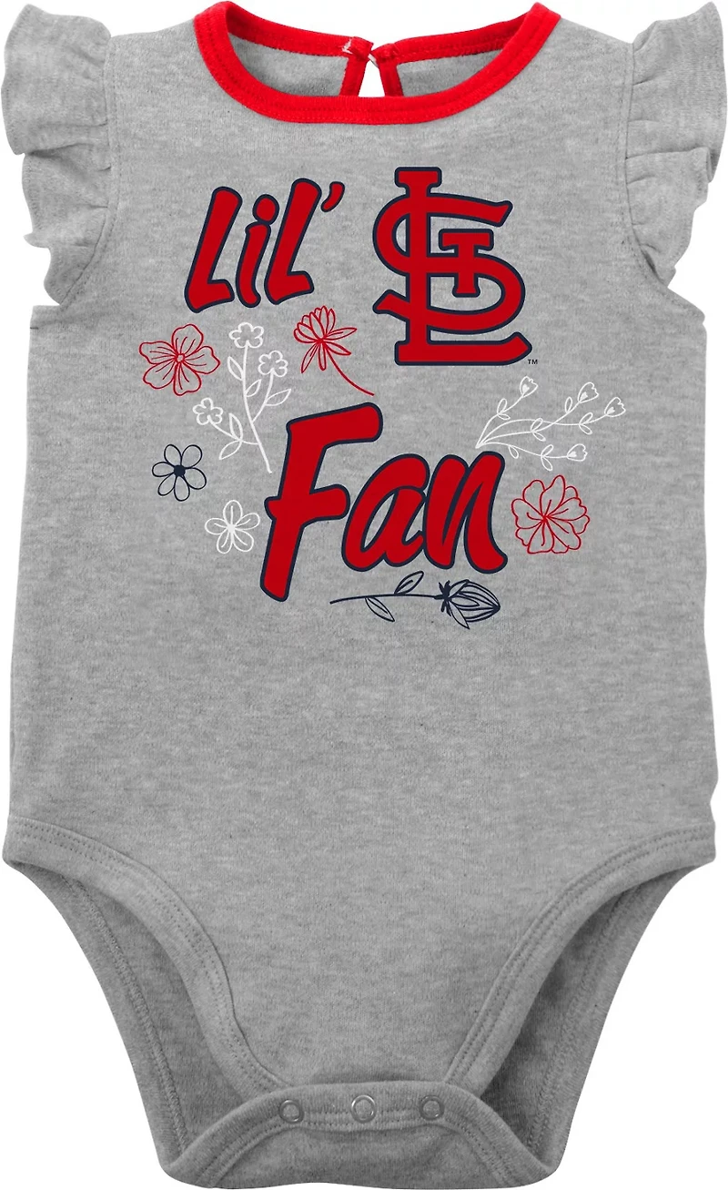 Outerstuff Infant Girls' St. Louis Cardinals Little Fan Creepers 2-Pack