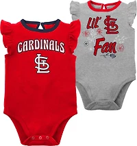 Outerstuff Infant Girls' St. Louis Cardinals Little Fan Creepers 2-Pack