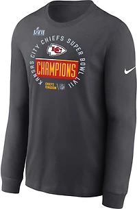 Nike Men’s Kansas City Chiefs ’22 Super Bowl LVII Champs Trophy Long Sleeve Graphic T-shirt