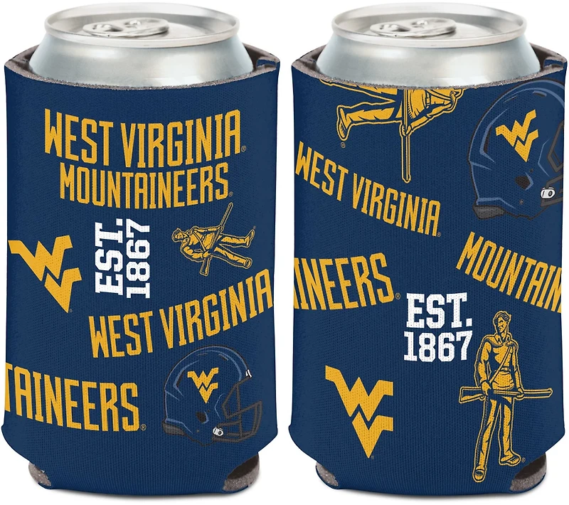 WinCraft West Virginia University Scatter Print 12 oz Can Cooler