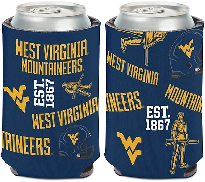 WinCraft West Virginia University Scatter Print 12 oz Can Cooler