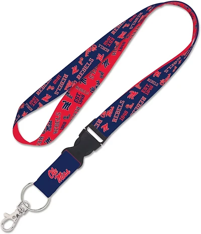 WinCraft University of Mississippi Scatterprint Lanyard with 1 in Detachable Buckle