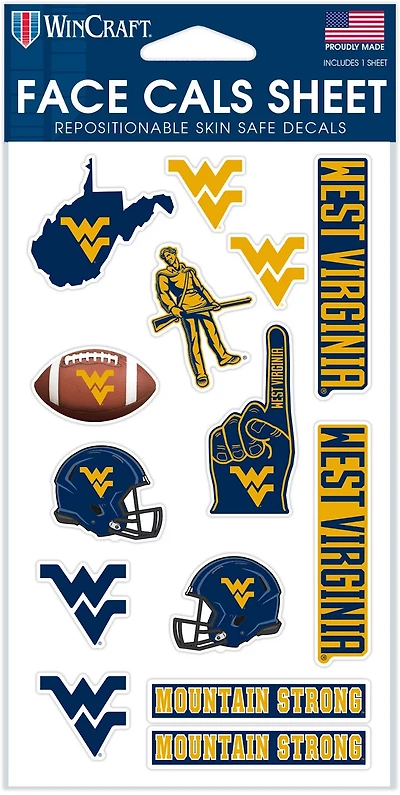 WinCraft West Virginia University Face Cal 4 in x 7 in Sheet