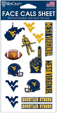 WinCraft West Virginia University Face Cal 4 in x 7 in Sheet