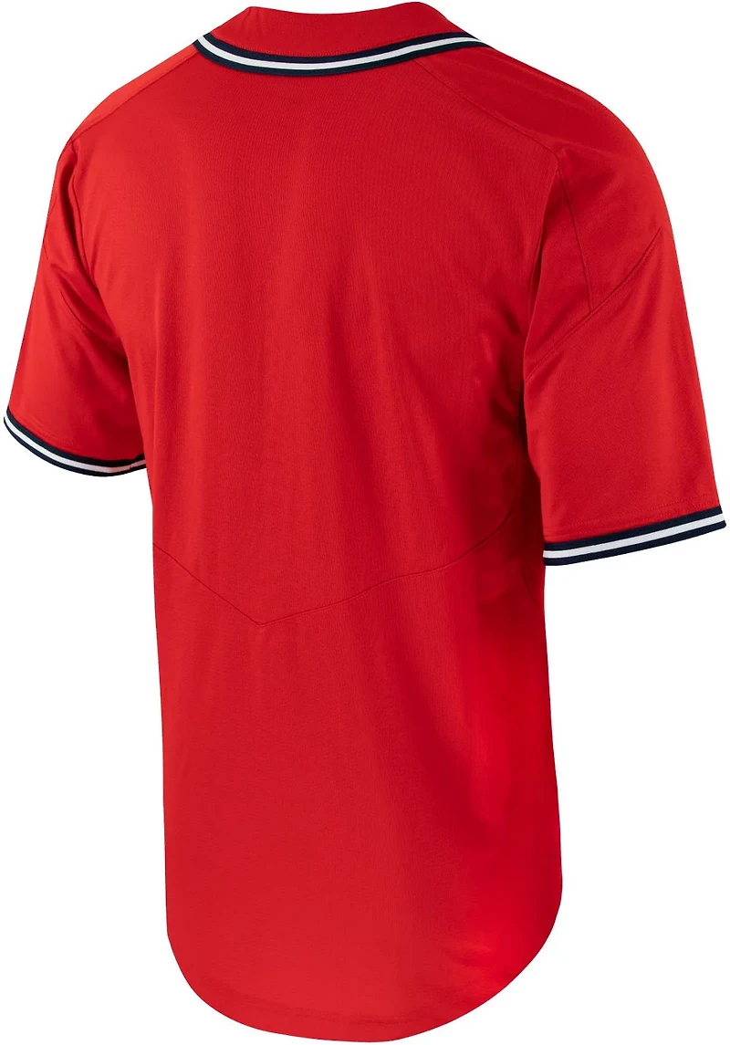 Nike Ole Miss Rebels Full-Button Replica Baseball Jersey