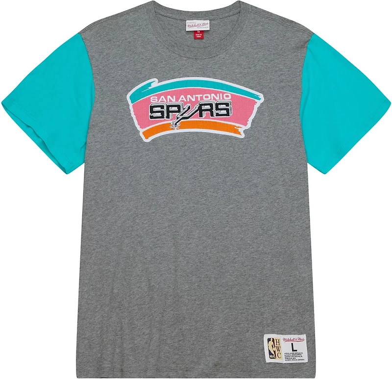 Mitchell & Ness Men's San Antonio Spurs Blocked T-shirt