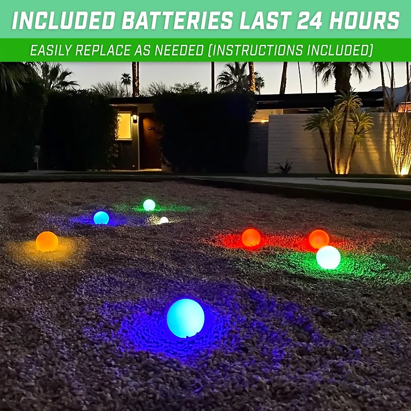 GoSports LED Lighted Bocce Ball Game Set