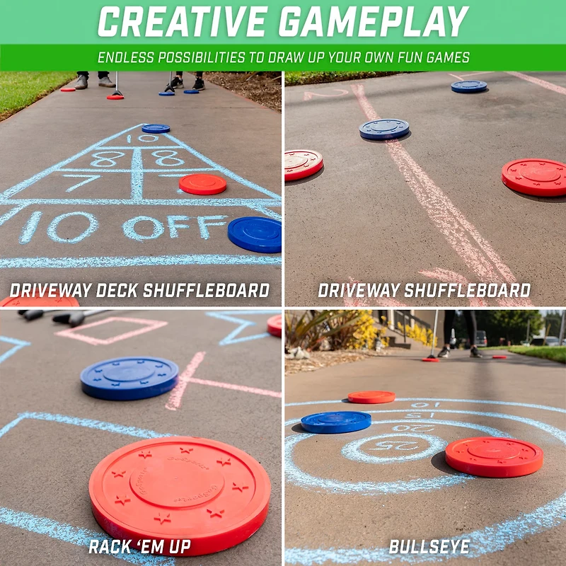 GoSports Driveway Shuffleboard Game Set with Chalk