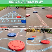 GoSports Driveway Shuffleboard Game Set with Chalk