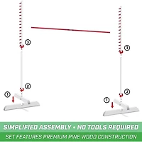 GoSports Get Low Premium Wooden Lawn Limbo Game