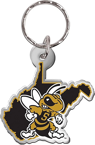 WinCraft West Virginia University State-Shaped Keychain