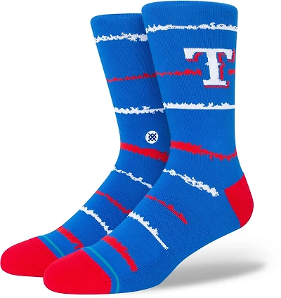 Stance Men's Texas Rangers Chalk Crew Socks