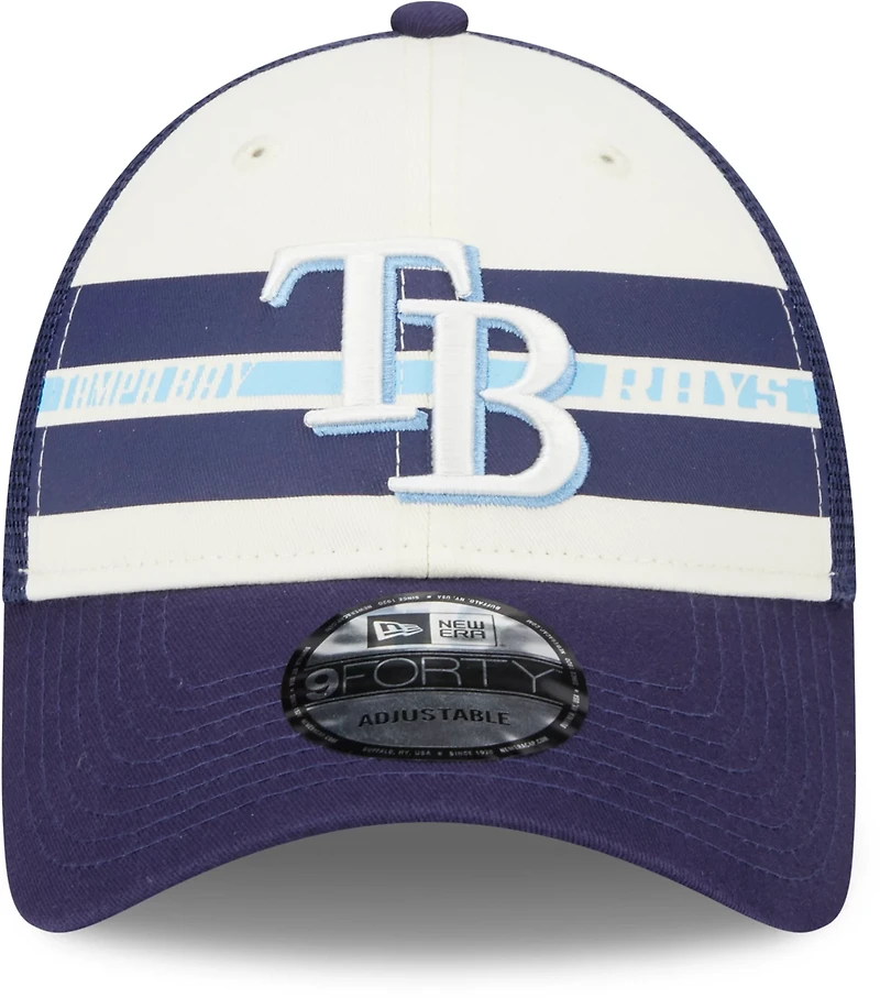 New Era Men's Tampa Bay Rays Team Stripes 9FORTY Cap