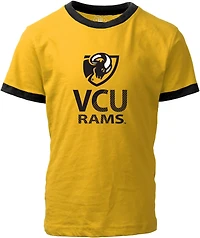 Wes and Willy Boys' Virginia Commonwealth University Pigment Dyed Ringer Graphic T-shirt