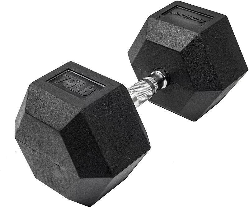 Lifeline Hex 5-120lb Rubber Dumbbell