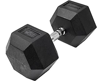 Lifeline Hex 5-120lb Rubber Dumbbell
