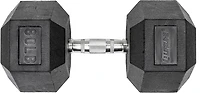 Lifeline Hex 5-120lb Rubber Dumbbell