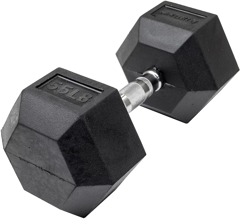 Lifeline Hex 5-120lb Rubber Dumbbell