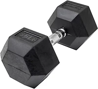 Lifeline Hex 5-120lb Rubber Dumbbell