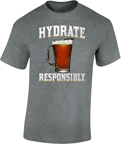 Academy Sports + Outdoors Men's Hydrate Responsibly Short Sleeve T-shirt