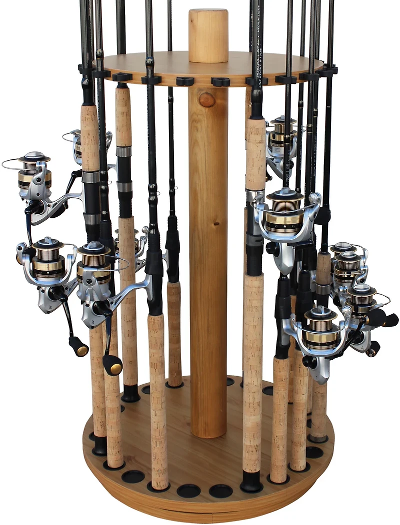 Rush Creek Creations 24 Spinning Round Fishing Rod Storage Rack