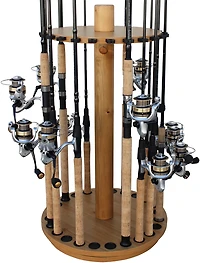 Rush Creek Creations 24 Spinning Round Fishing Rod Storage Rack