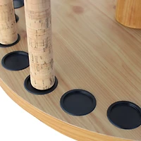 Rush Creek Creations 24 Spinning Round Fishing Rod Storage Rack