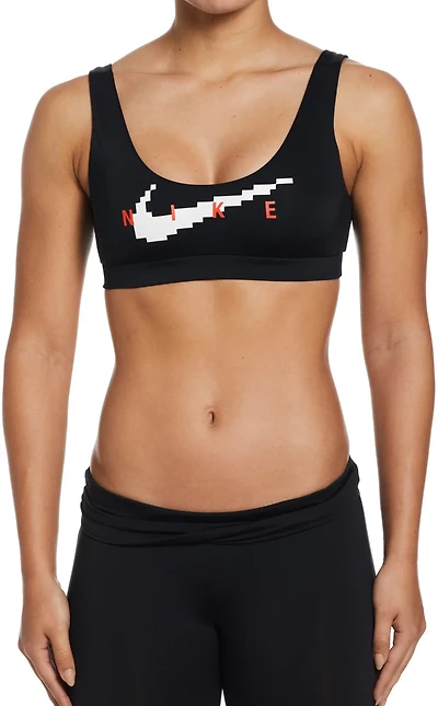 Nike Women's Multi Logo Scoop Neck Bikini Top