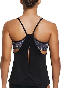 Nike Women's Layered Tankini Swim Top