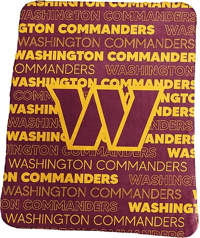 Logo Brands Washington Commanders Classic Fleece Throw