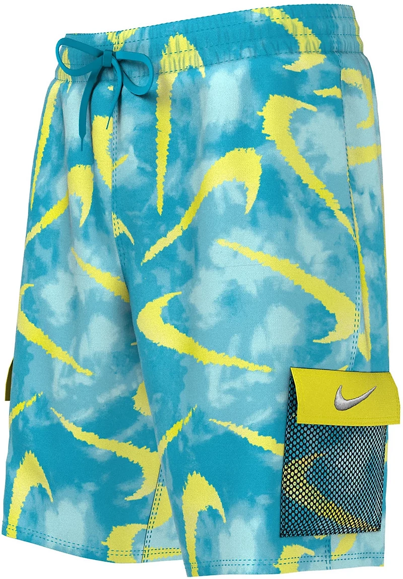Nike Boys' Tie-Dye Swoosh Volley Shorts 7 in